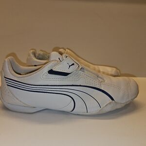 Puma Redon Move  Kids White and Navy Sneakers